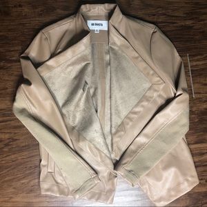 Faux Leather Jacket With Suede Lining